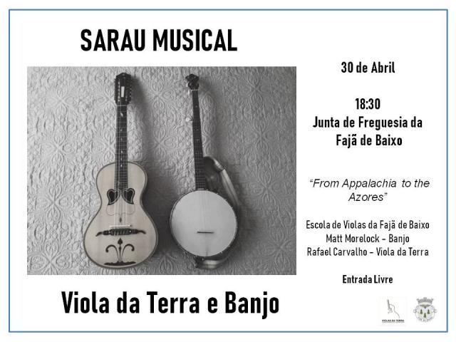 Sarau musical com Viola da Terra e Banjo na Fajã de Baixo