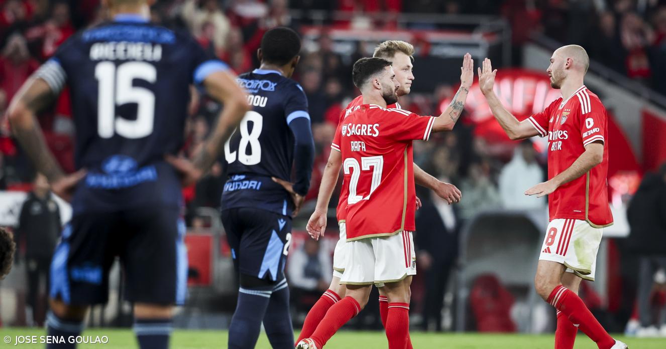 Domínio de Bola - Rafa estava em jogo por 4 cm no golo de Tengsted que deu  a vitória ao Benfica.